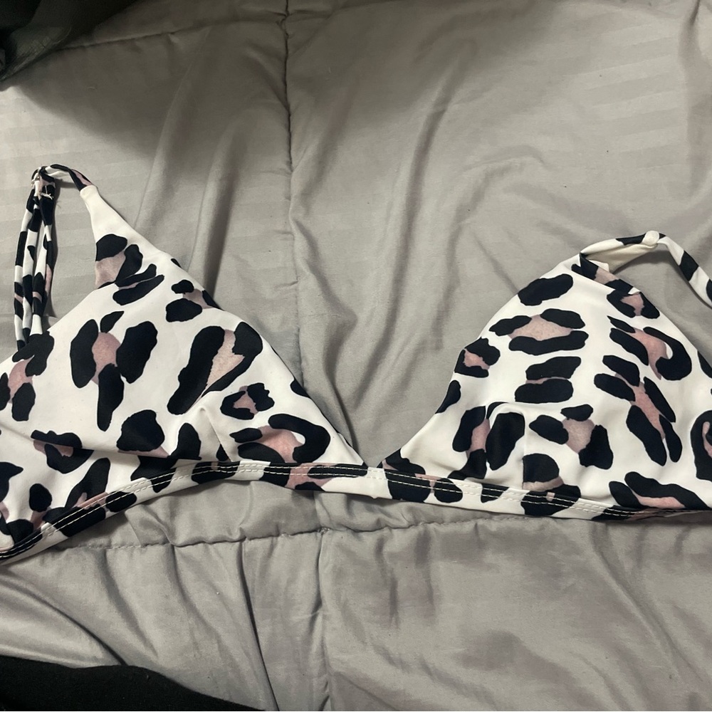 Leopard Print Bikini Top